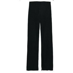 NWT ZARA Womens Large  Rustic Pants Black